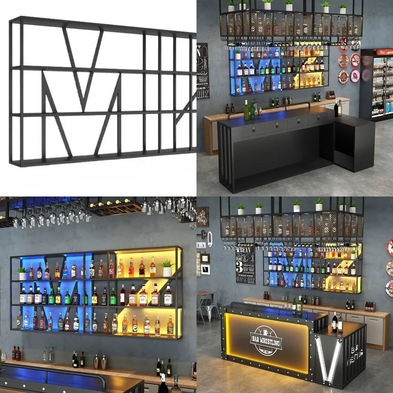 Wine & Beer Guayaquil - Duvara Monte Dövme Demir Şaraplık Bar
